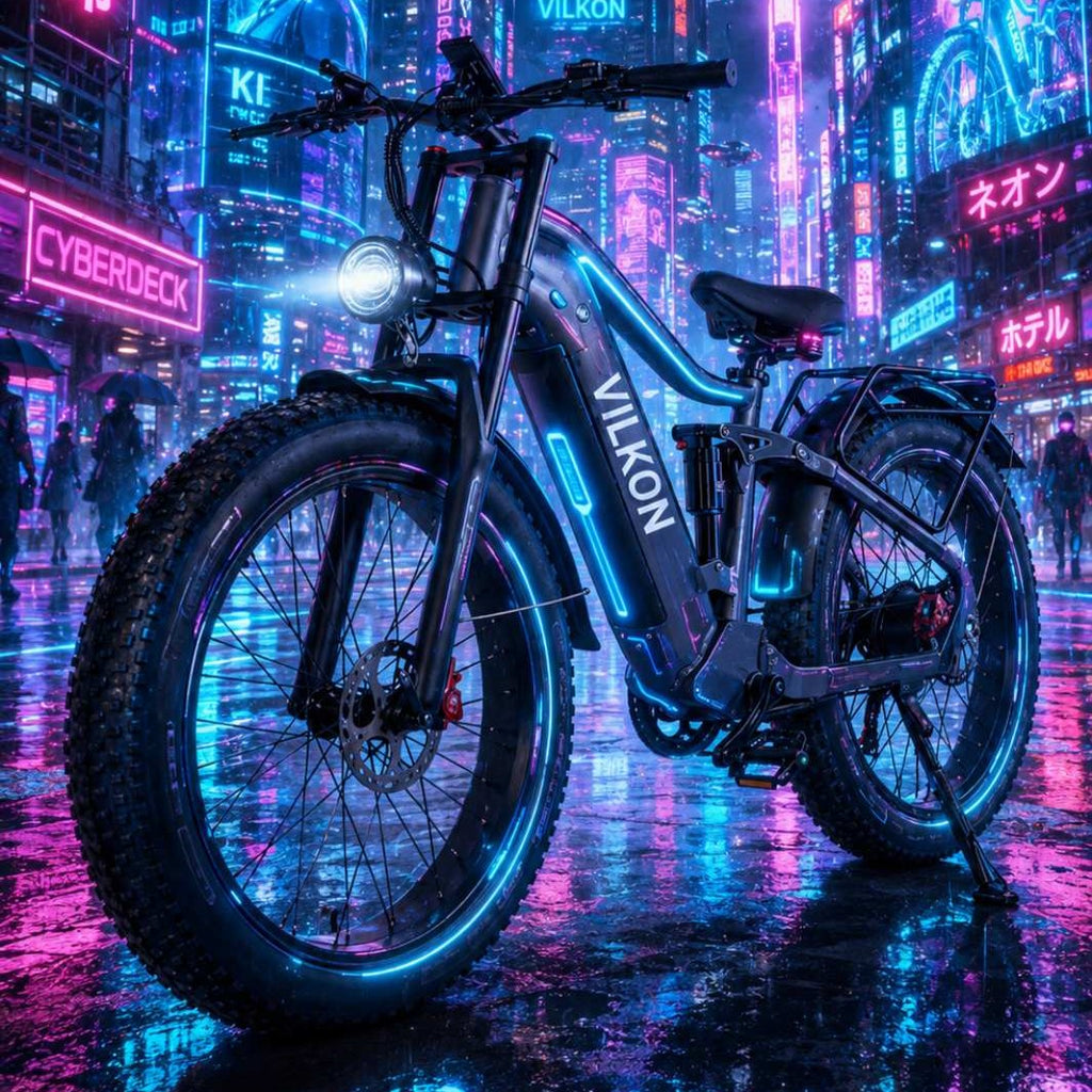VILKON P72 Ηλεκτρικό Ποδήλατο Fat Tyre E-Bike Full Suspension