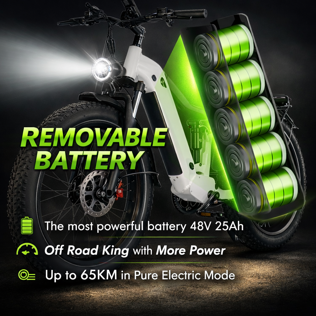 VILKON P72 Ηλεκτρικό Ποδήλατο Fat Tyre E-Bike Full Suspension