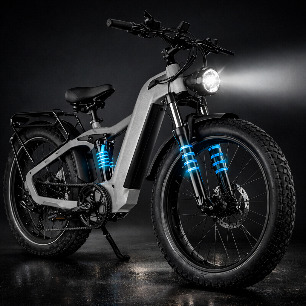 VILKON P72 Ηλεκτρικό Ποδήλατο Fat Tyre E-Bike Full Suspension
